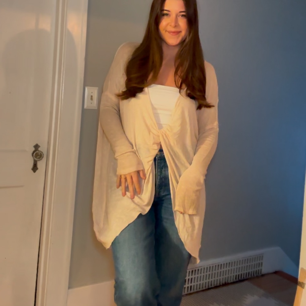 Oversized Free People Knot top